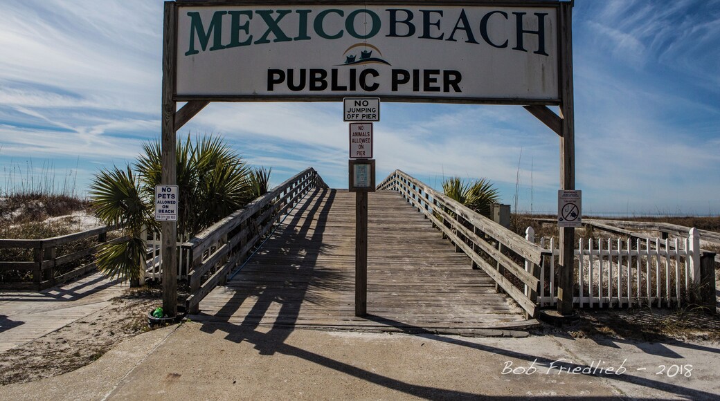 The Mexico Beach Pier BEFORE hurricane Michael in January 2018