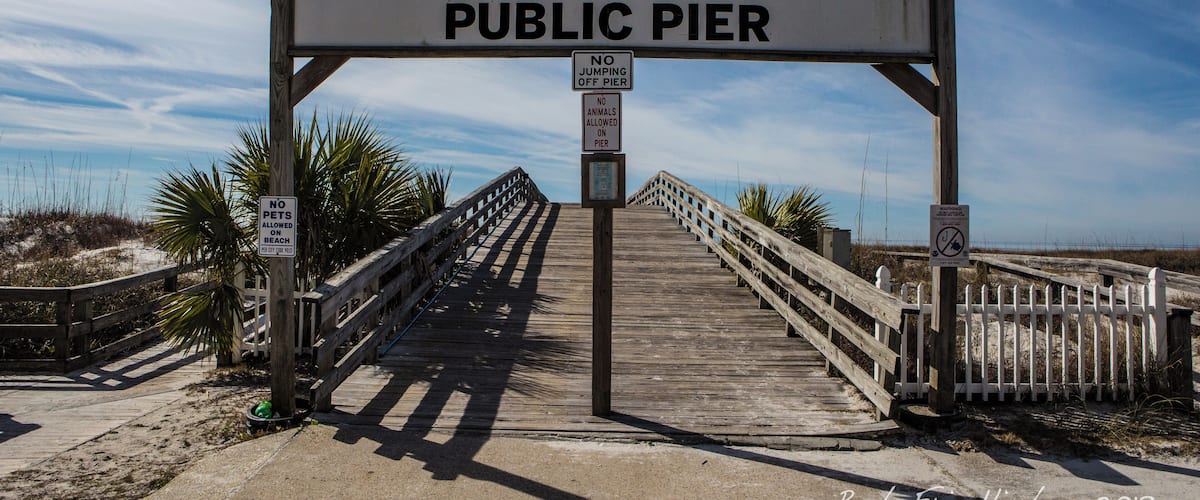 The Mexico Beach Pier BEFORE hurricane Michael in January 2018