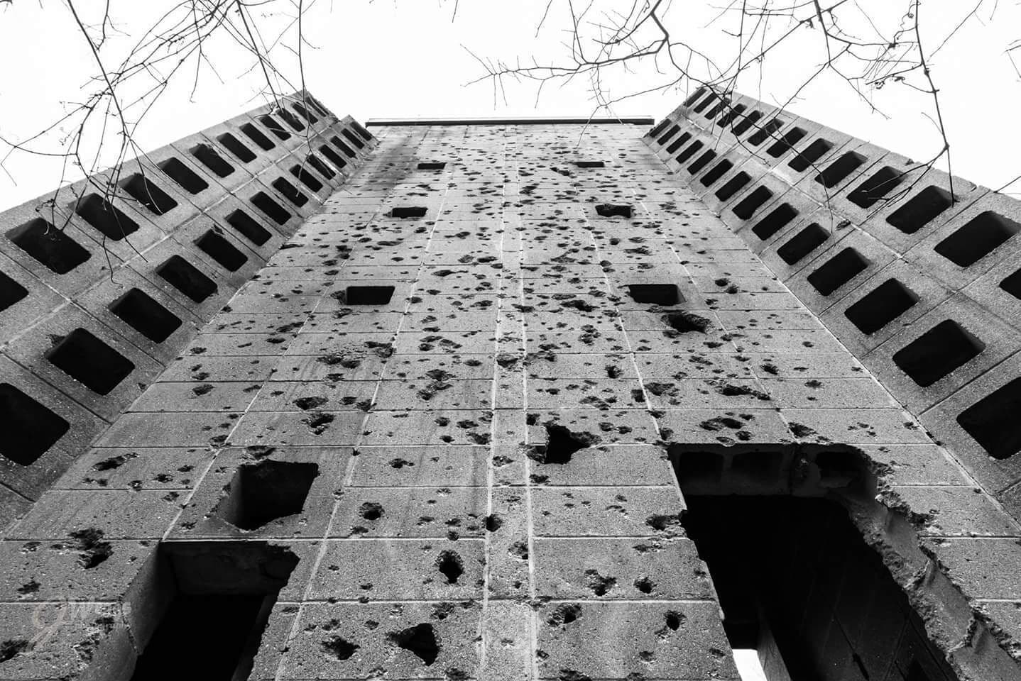 Shot up tower in a former artists colony off the beaten path of the Arch trail. 