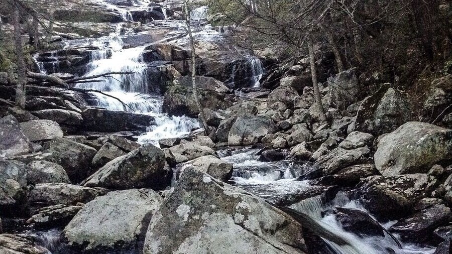 Beautiful waterfalls nestled away in the countryside.