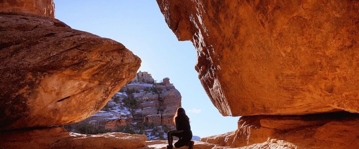 Made it on top , .8 Miles hike "Devils Kitchen"