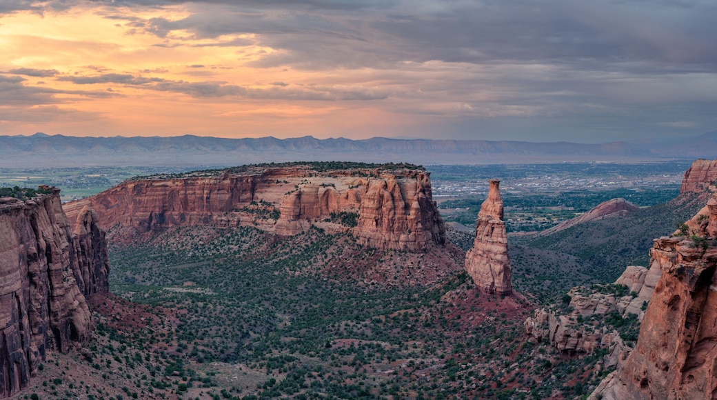 Sunset at Colorado National Monument in Grand Junction, Colorado- Independence Monument view