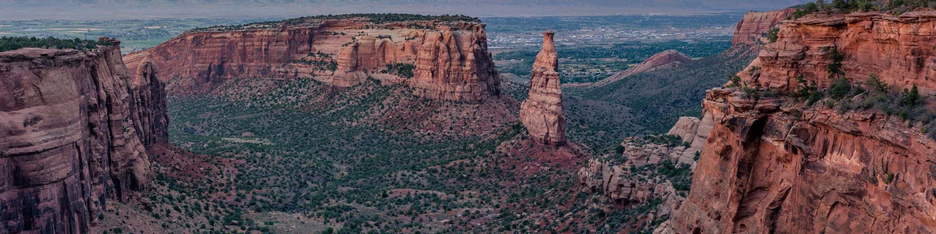 Sunset at Colorado National Monument in Grand Junction, Colorado- Independence Monument view