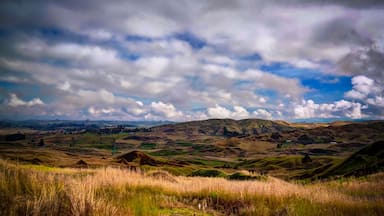 Landscape of Kratke mountain range around Ramu river and valley, Eastern Highlands Province, Papua New Gunea
