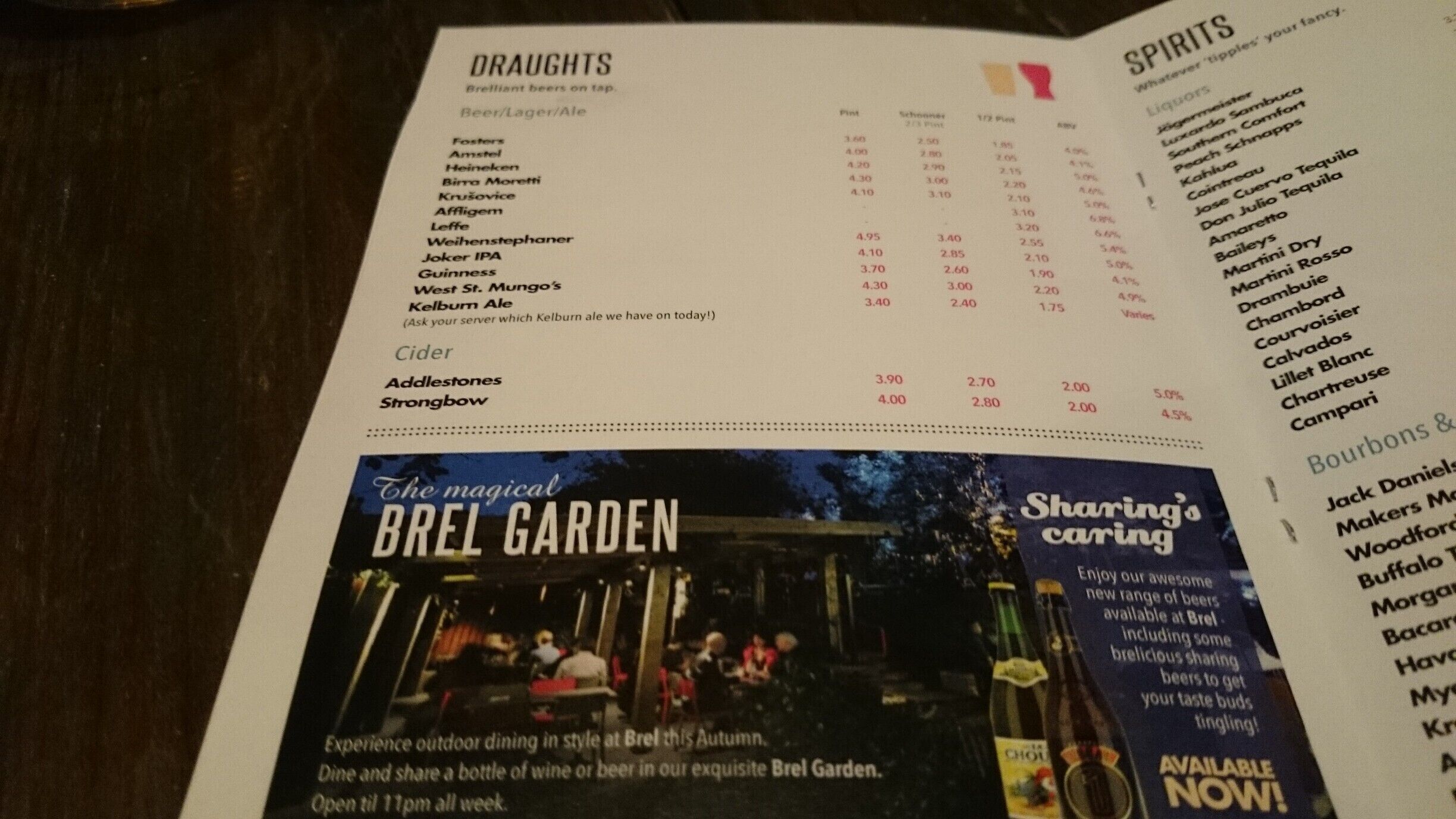 Brel Garden on Ashton Lane. Great spot to have a pint. 