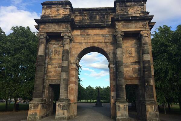 Where hangings used to take place, just outside glasgow green