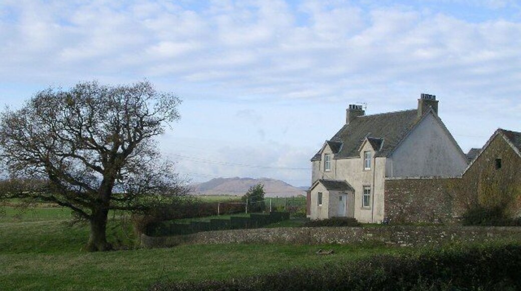 Upper Gartness Farm. The hill in the distance is Conic Hill above Balmaha