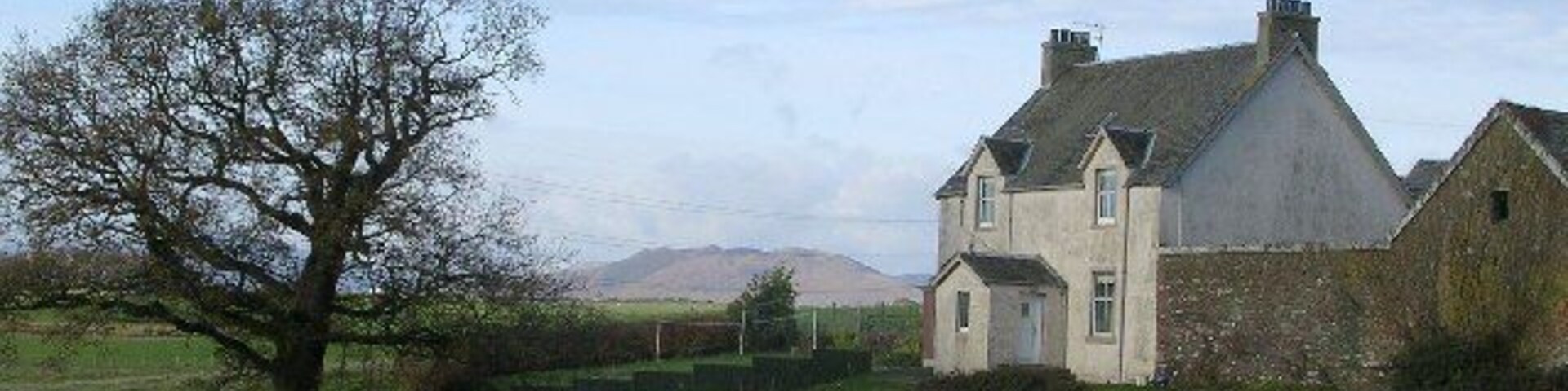 Upper Gartness Farm. The hill in the distance is Conic Hill above Balmaha