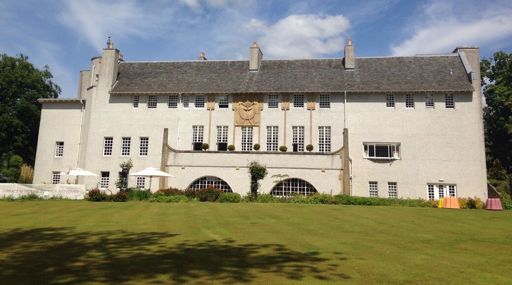 Charles Rennie Macintosh's "House For an Art Lover". A beautiful house where you can also have a lovely meal and then visit the walled garden afterwards.