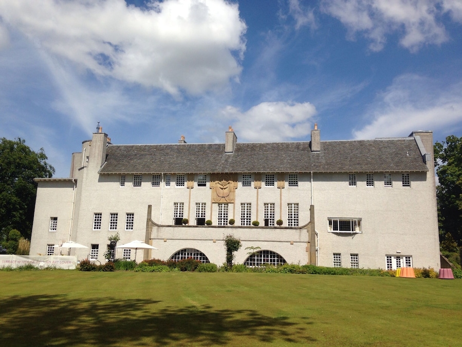 Charles Rennie Macintosh's "House For an Art Lover". A beautiful house where you can also have a lovely meal and then visit the walled garden afterwards.