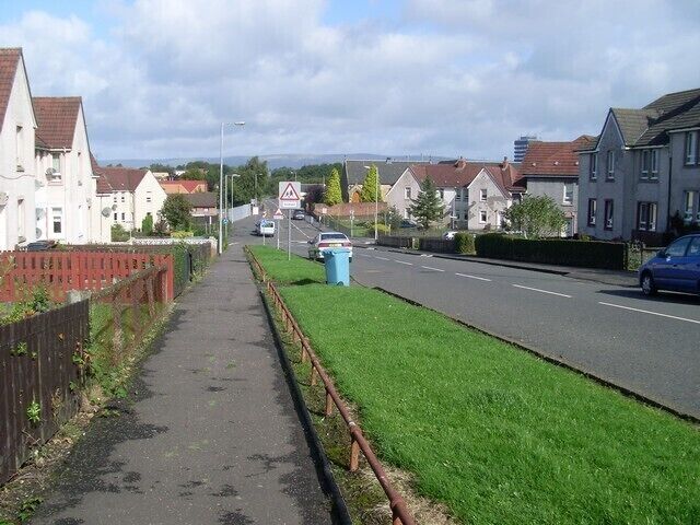Cardowan Road Looking north towards St Joseph's Church.
