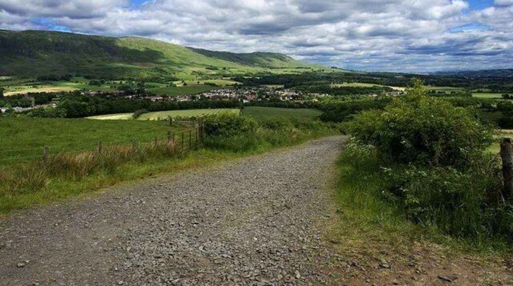 South Brae, Lennoxtown Taken from South Brae at the end of a track looking over the east end of Lennoxtown.