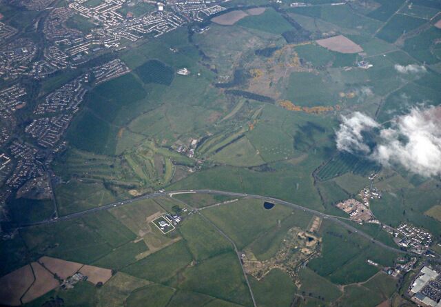 Greenleeshill from the air