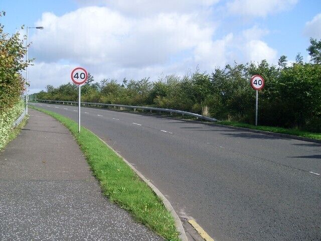 Dewar Road Leads north towards the M80.