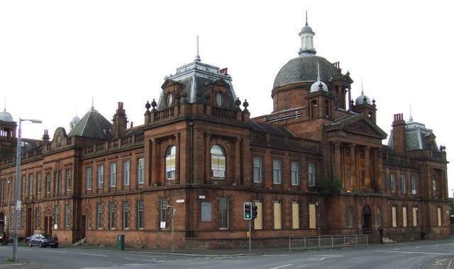 Govan Town Hall. The front facade of the building on Govan Road. See also 956906, 956912, 956914 & 956919.