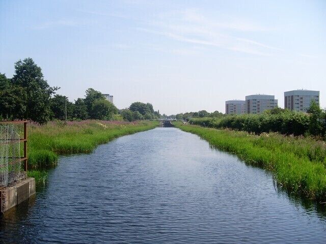Forth and Clyde Canal Viewed from the lock gate.