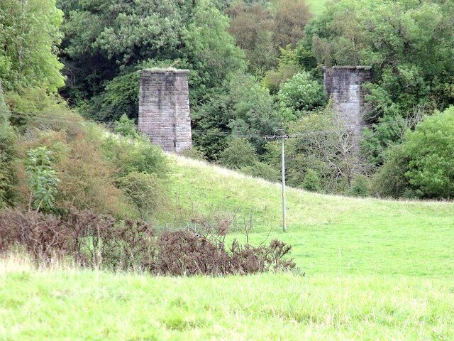 Calder Viaduct The piers of a once impressive viaduct which carried the Tannochside branch line over the valley of the North Calder Water. The point between the piers - the middle point of the river - is the easternmost point of the City of Glasgow boundary.