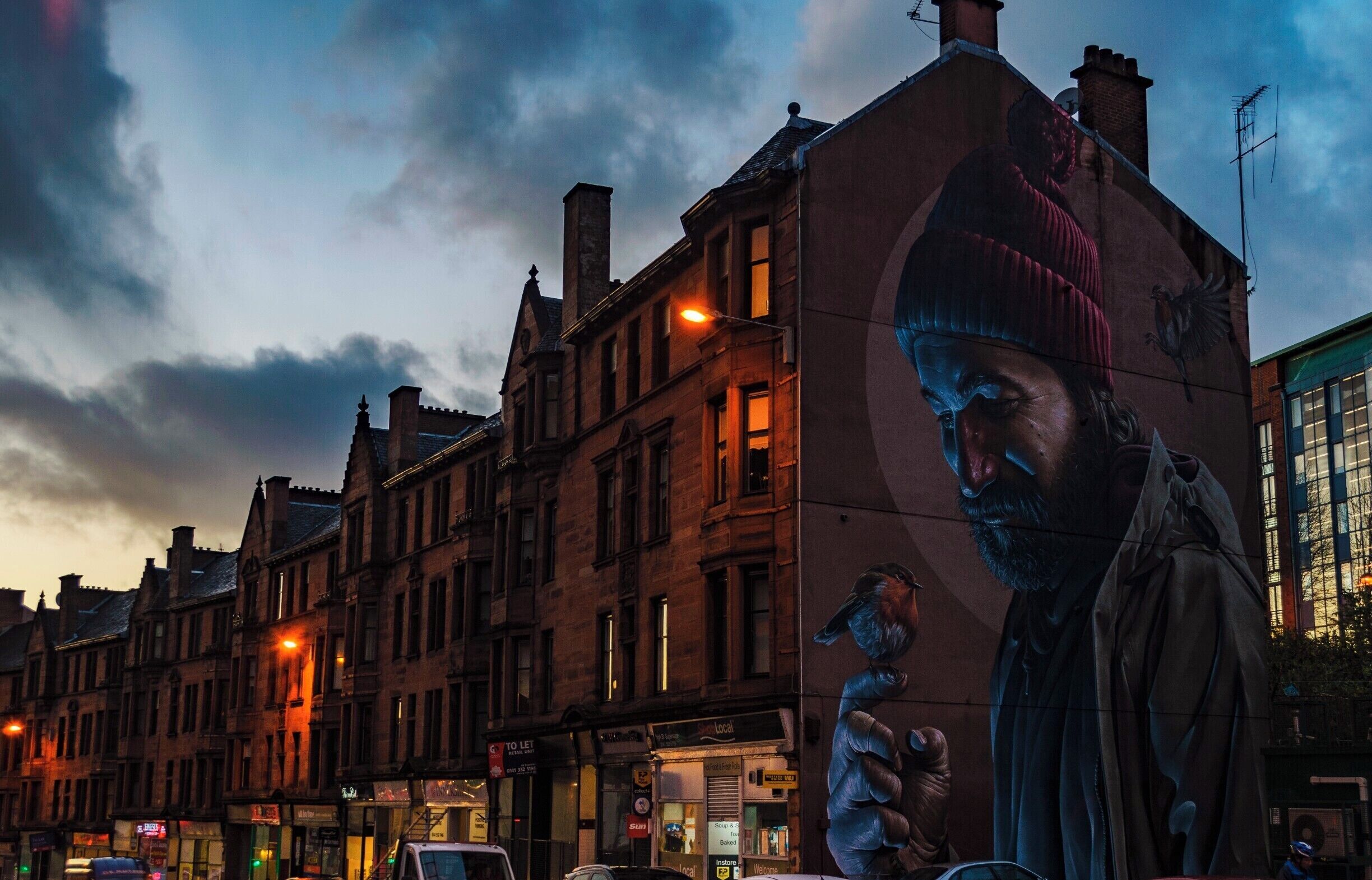 Street art in Glasgow, Scotland.