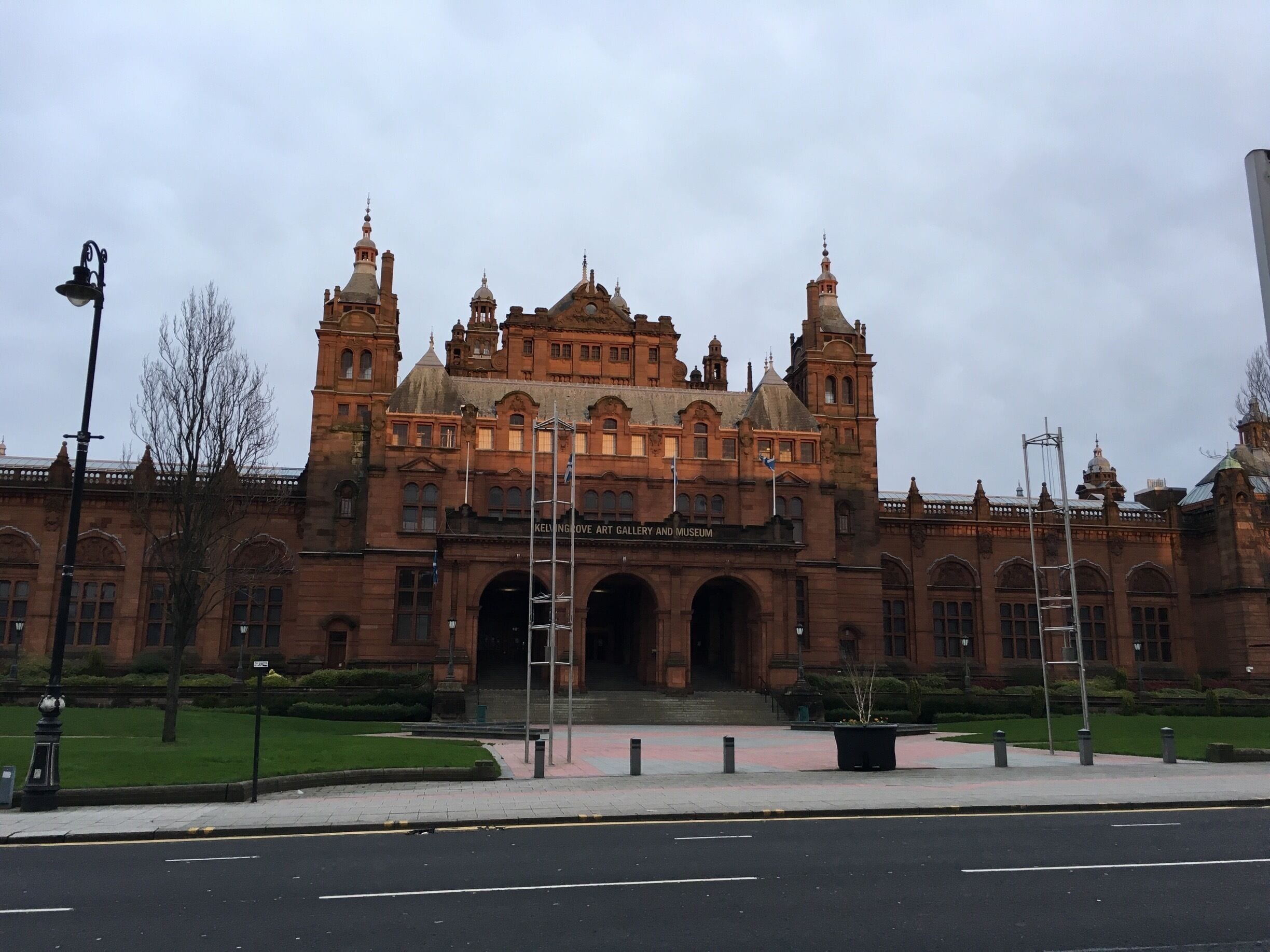 The Kelvingrove catching the last of the winter sun on New Year's Day