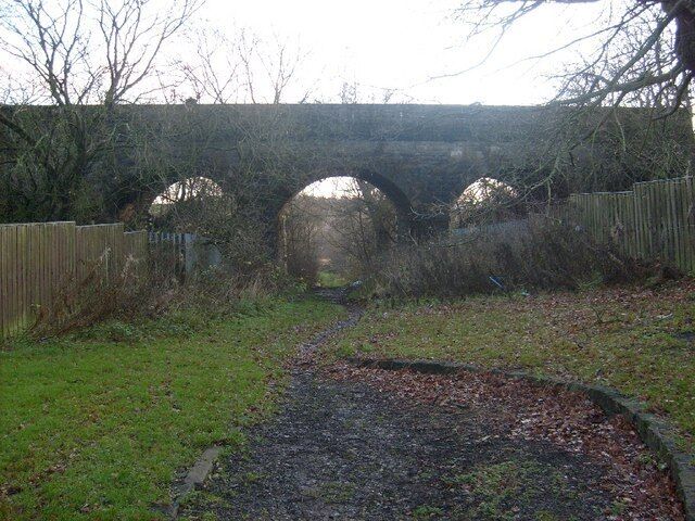 Viaduct No.15 Railway viaduct built in 1865 and still in use today carrying trains from Glasgow to Coatbridge.