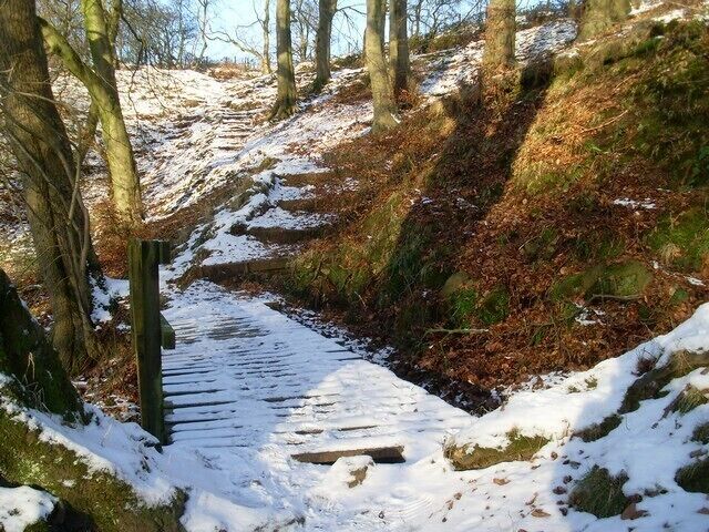 Killoch Glen footpath A fine walk, but quite dangerous in these conditions.