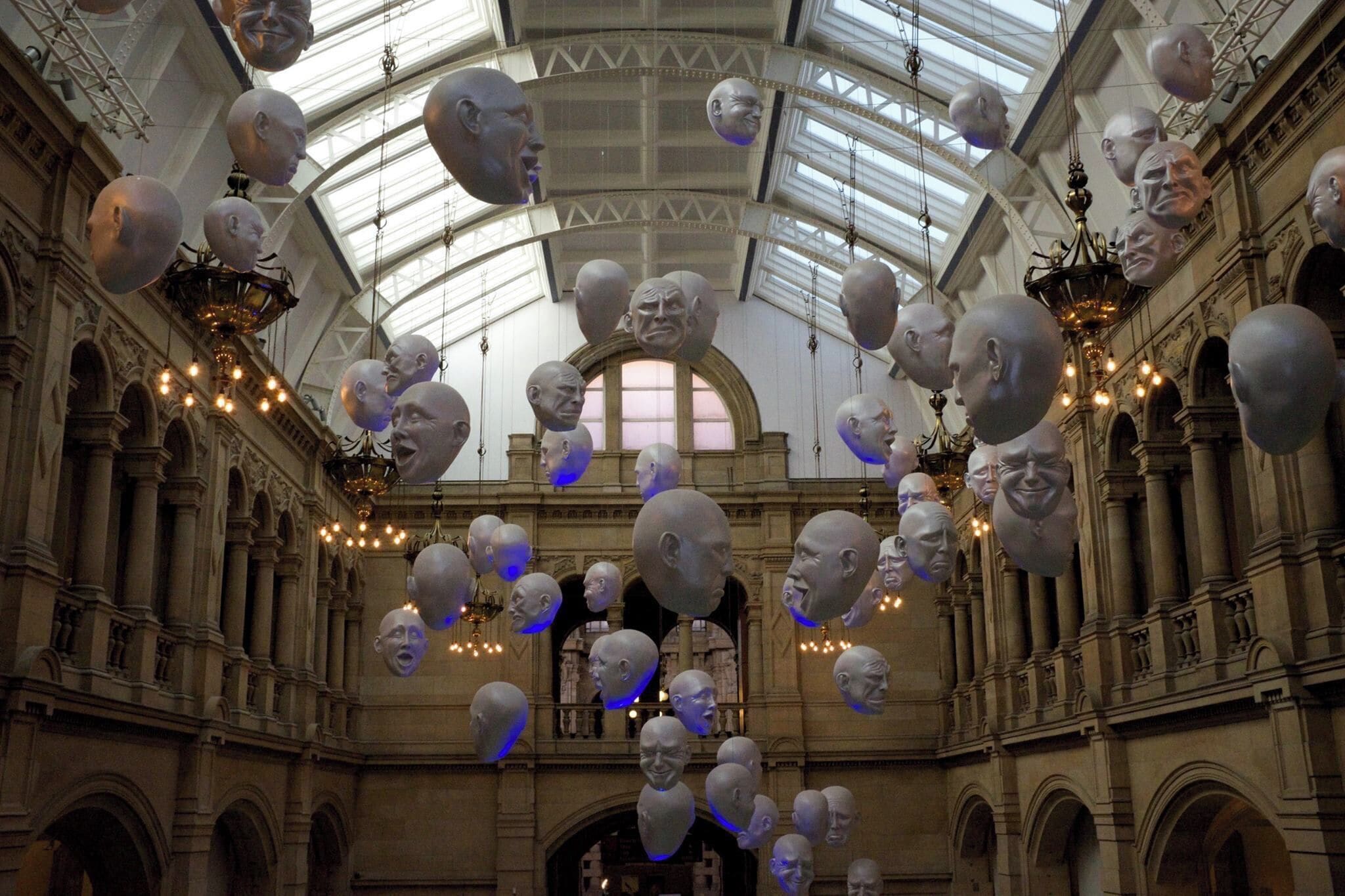 Floating heads - it's free to visit this amazing gallery/natural history museum 