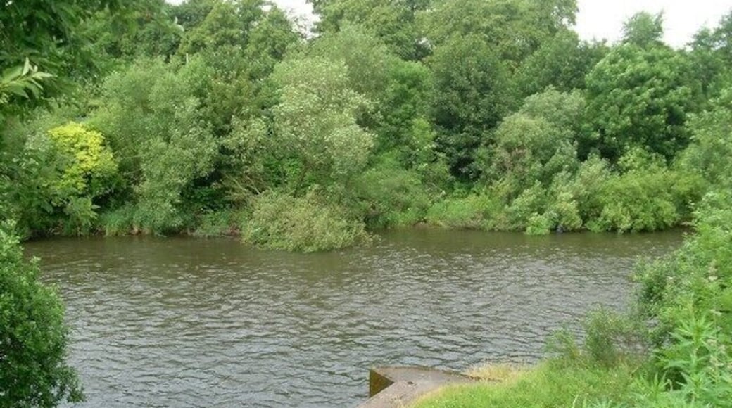 River Clyde from Clyde Walkway The river passing Carmyle in the east of Glasgow.