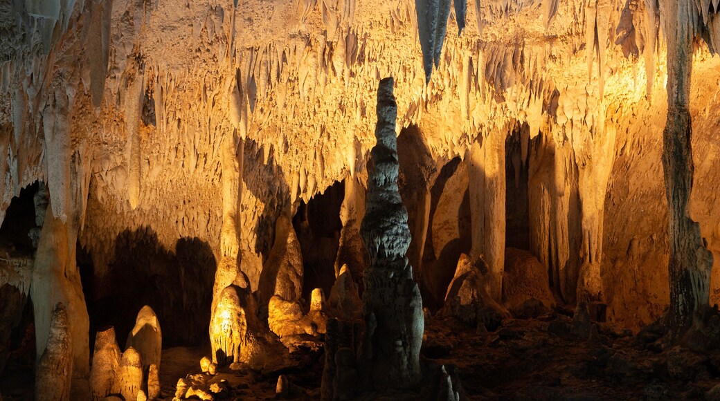 stalagmite and stalactite at cave