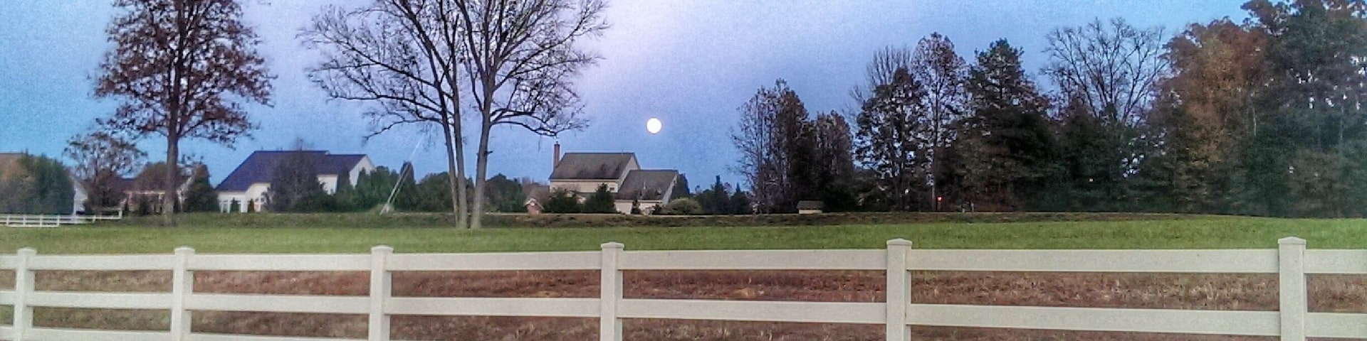 Almost full moon in my favorite neighborhood
