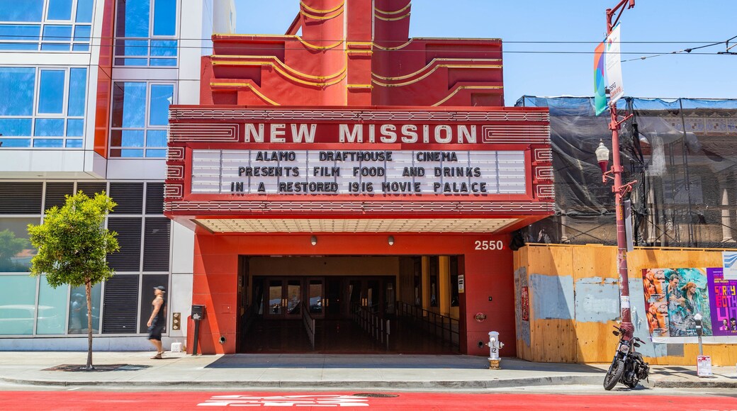 Mission District featuring signage