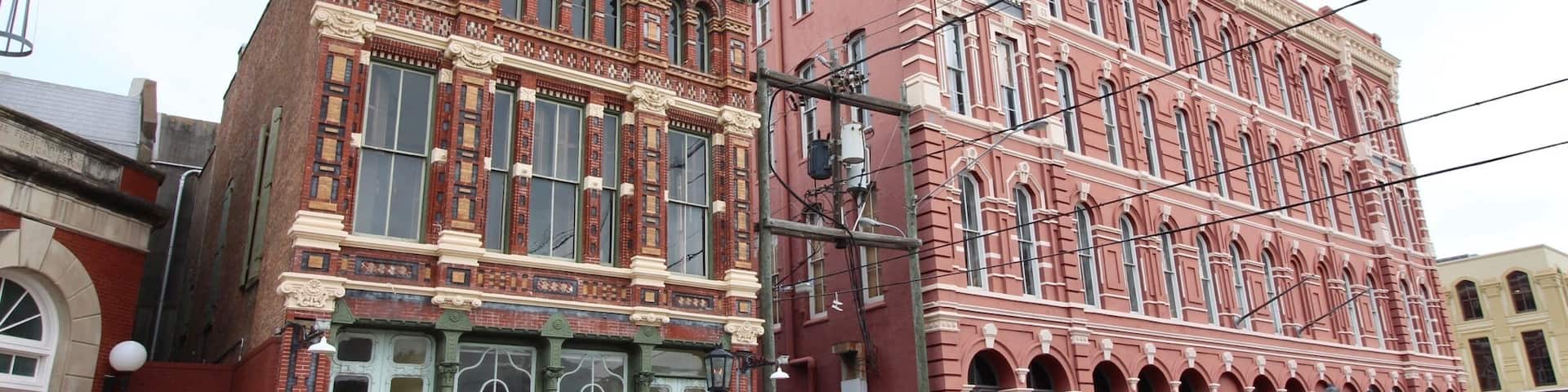 Various unique buildings.