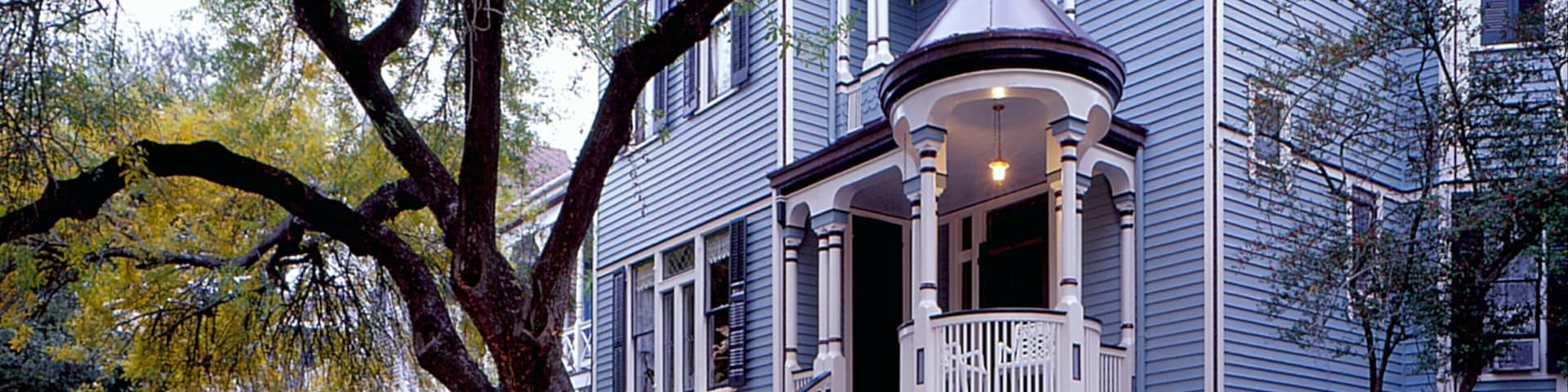 Galveston mit einem Straßenszenen, Stadt und Haus