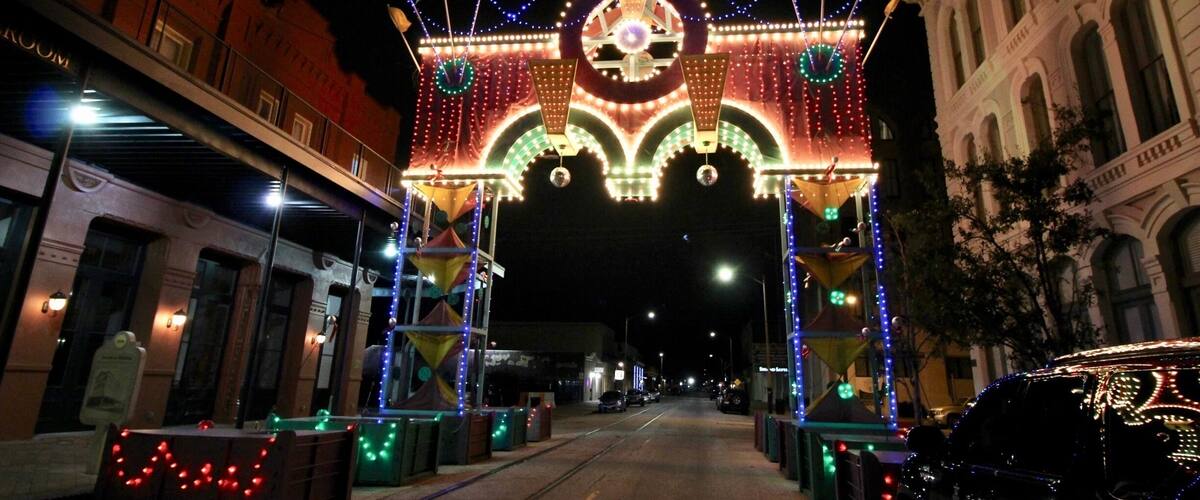 In front of the hotel.