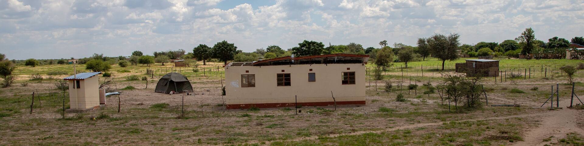Landscape of the region Ghanzi at Botswanan during summertime