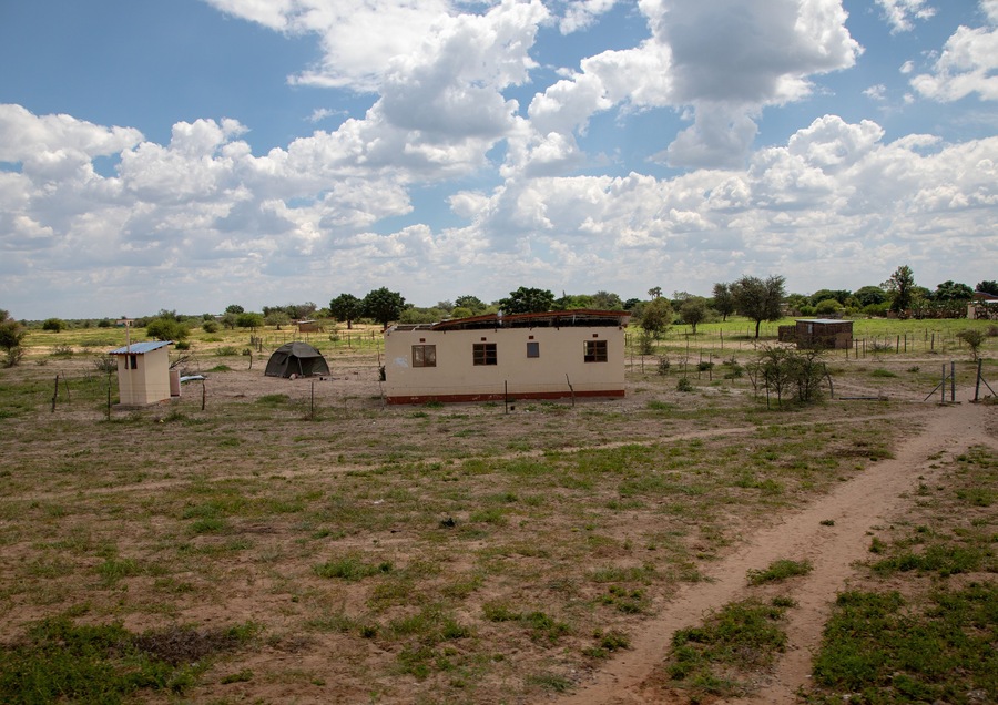 Landscape of the region Ghanzi at Botswanan during summertime