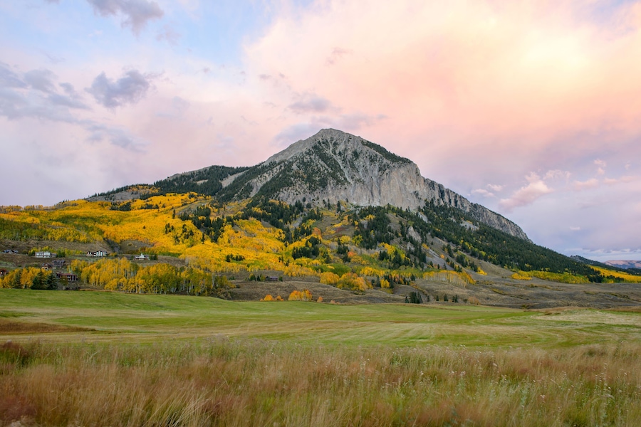 Sunset Crested Butte - Autumn Sunset view at Mount Crested Butte, Crested Butte, Colorado, USA.; Shutterstock ID 365275439; purchase_order: SP-1269 HA 2018 Batch 1; Order: ; client: ; other: