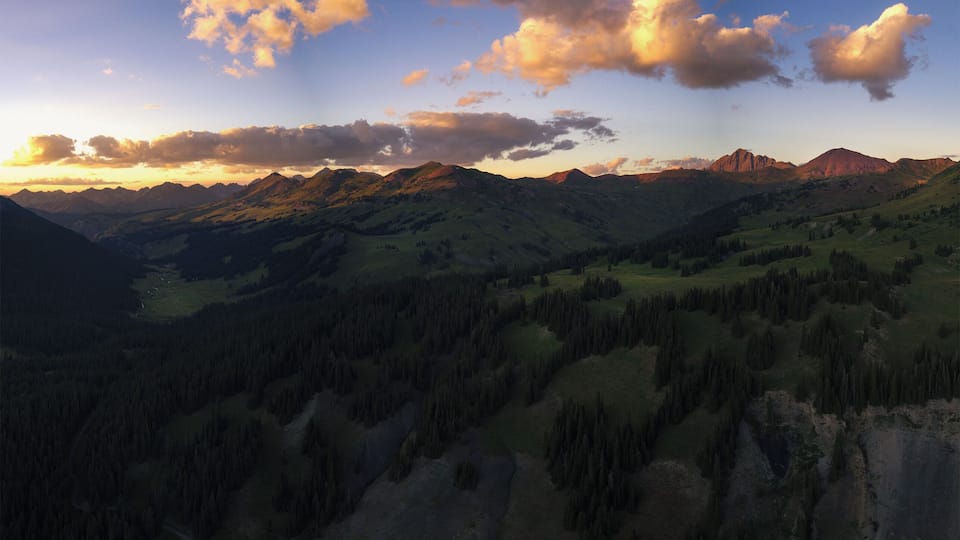 Moving down the trail the clouds move fast, but the light faster.