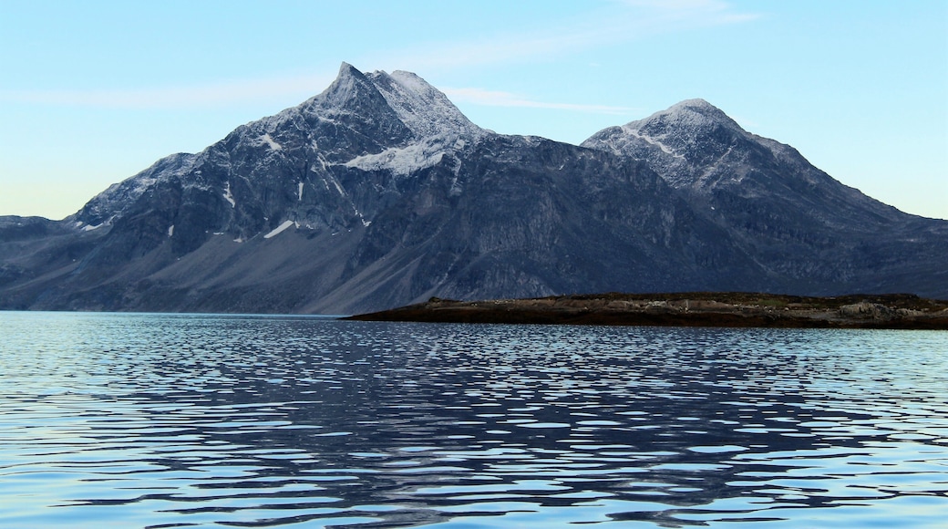 On the Nuuk fjord in Western Greenland! Taken on September 1st. This was one of my favorite days in Greenland, as I took a memorable boat ride on the fjord! The mountain featured here is Sermitsiaq, probably the most iconic mountain in Greenland. The map location is only approximate. It's somewhere on the fjord between Nuuk and Sermitsiaq/Sadelø Island.