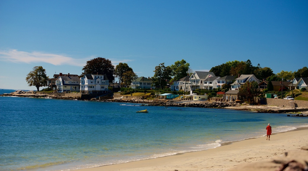 New London featuring general coastal views, a sandy beach and a coastal town