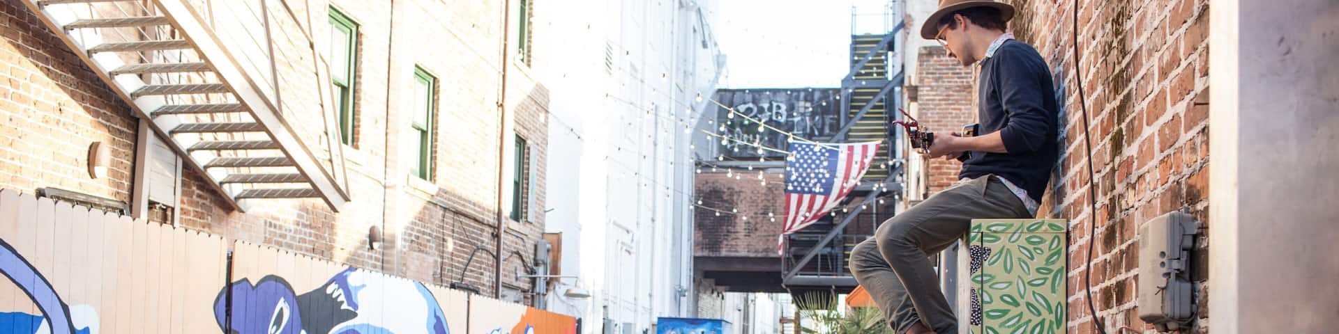 Gulfport which includes street scenes and outdoor art as well as an individual child