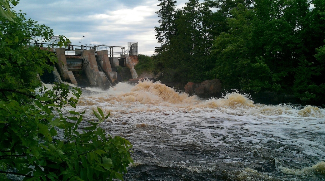 High waters in the spring.