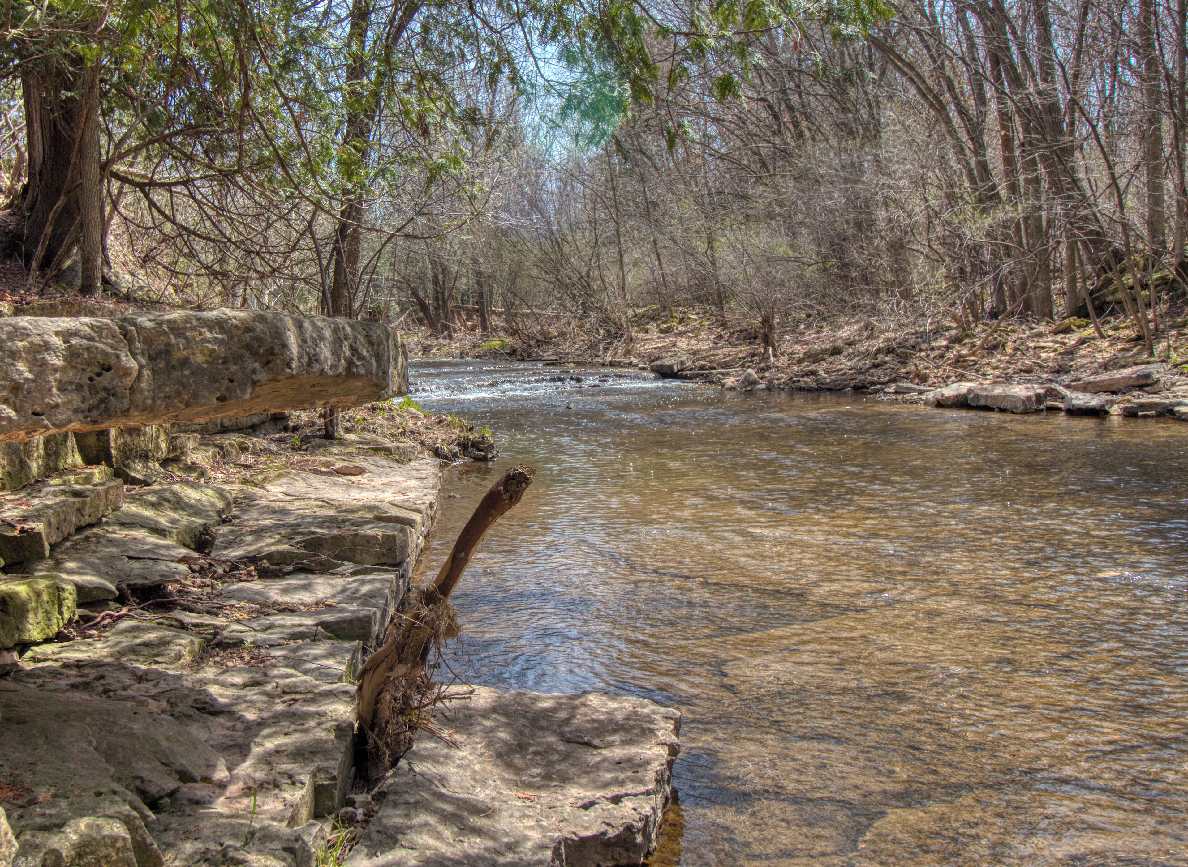 Rock ledge on the river