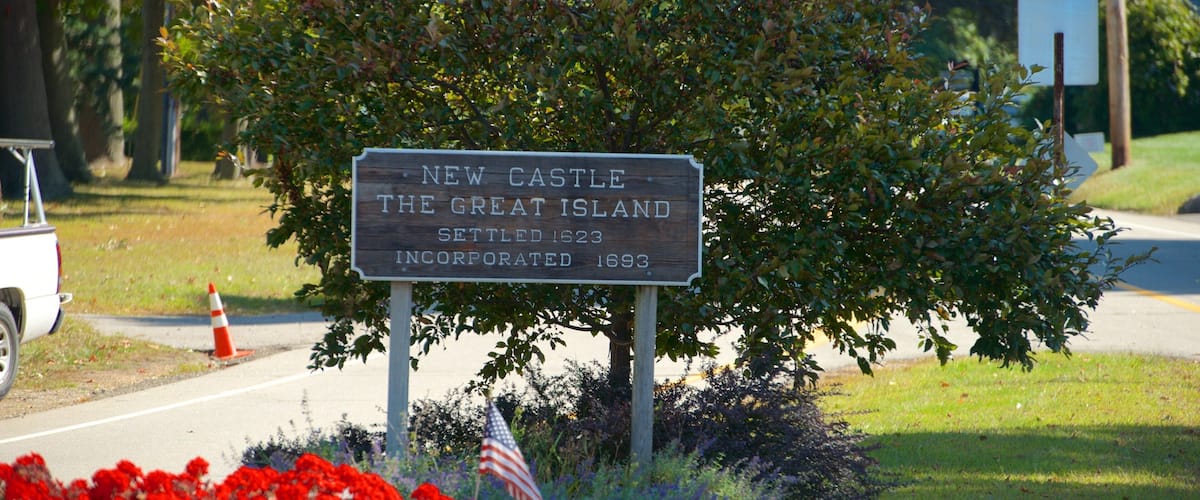 New Castle qui includes signalisation et fleurs