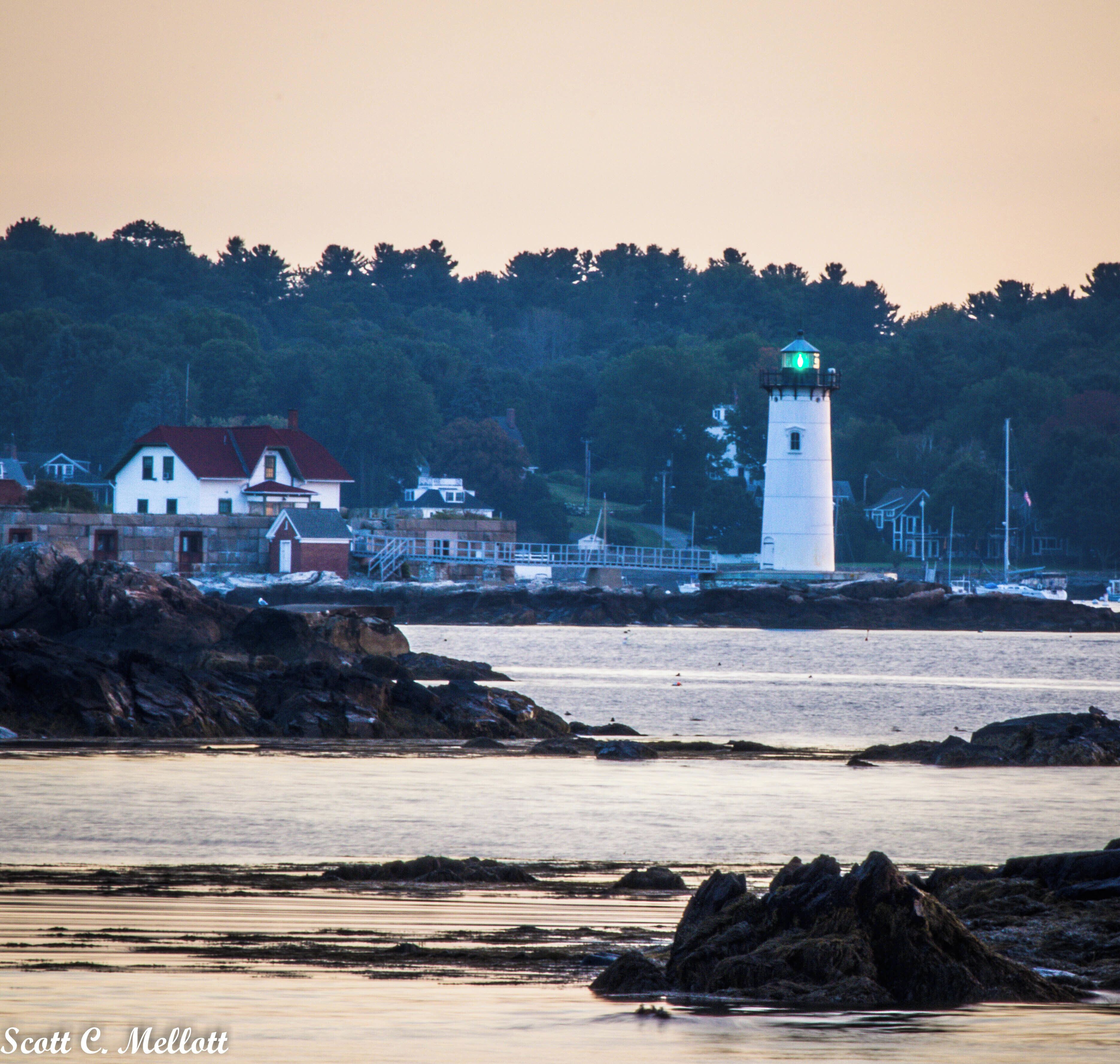 Early morning photo of the Portsmouth Harbor Light.  Photo taken from Fort Stark in New Castle, NH