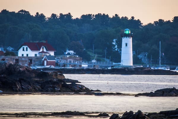Early morning photo of the Portsmouth Harbor Light. Photo taken from Fort Stark in New Castle, NH