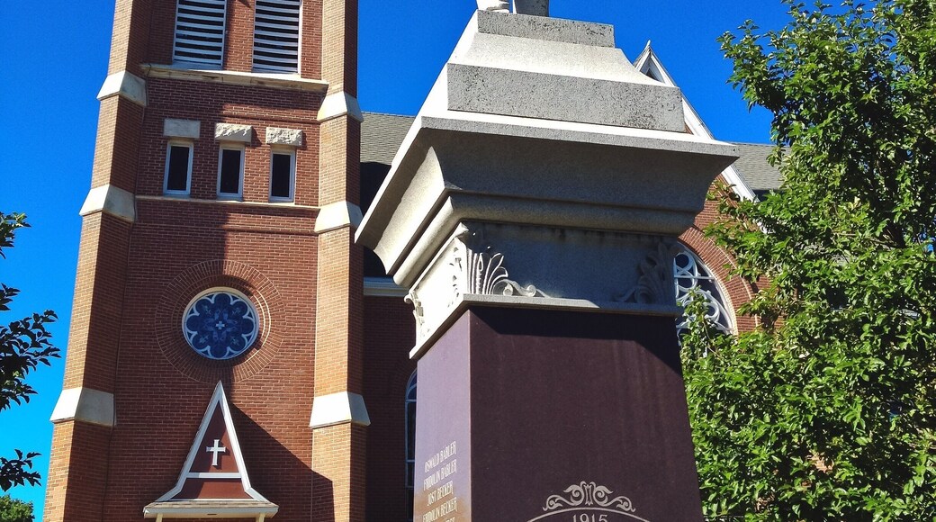 Rural Church Small Town New Glarus Midwest Wisconsin USA