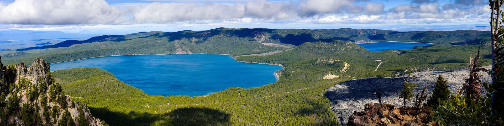 Panoramic view of Newberry caldera in central Oregon