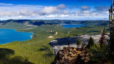 Panoramic view of Newberry caldera in central Oregon