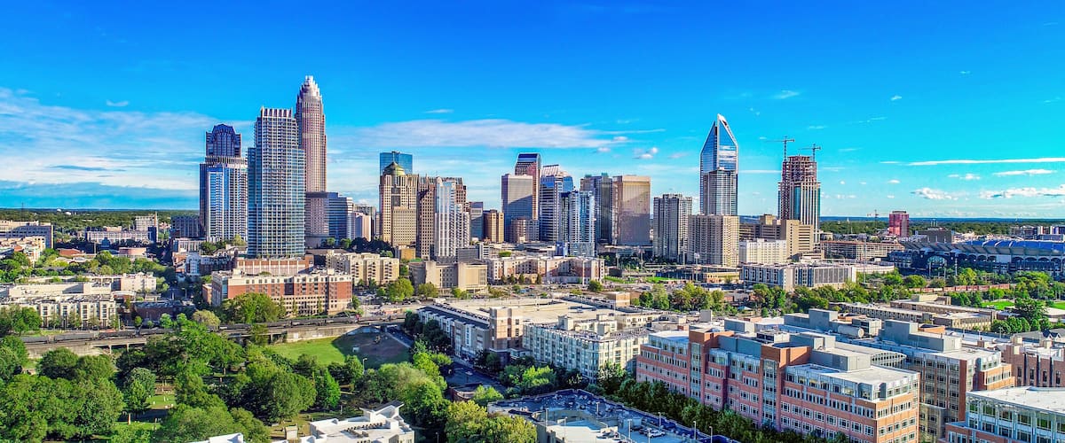 Charlotte, North Carolina, USA Skyline Aerial