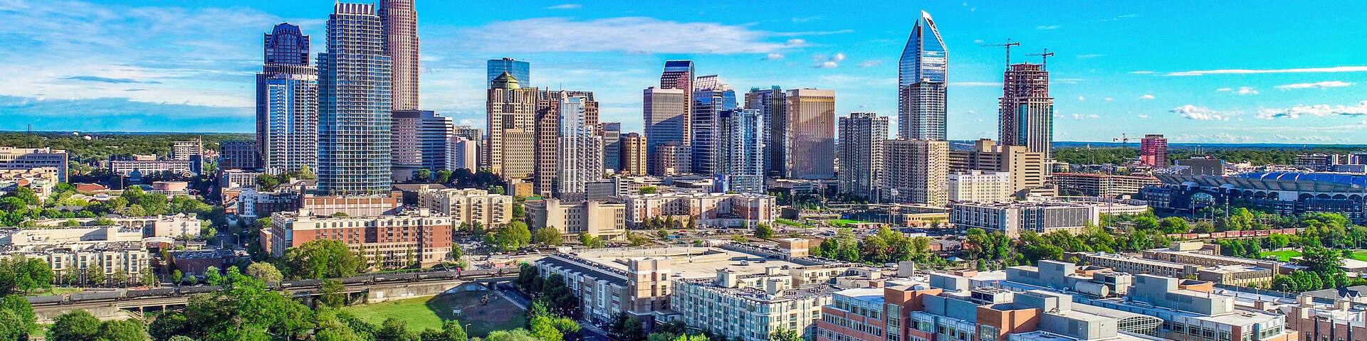 Charlotte, North Carolina, USA Skyline Aerial